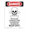 Signmission Safety Sign, OSHA Danger, 10" Height, Pesticide Storage, Portrait OS-DS-D-710-V-1975 - alternate 1